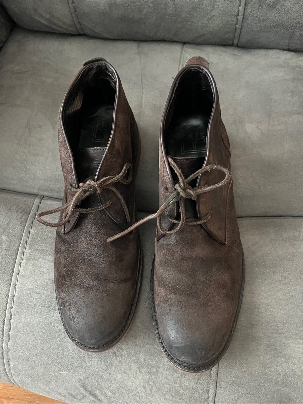 Frye Men's Dark Brown Suede Chukka Boots